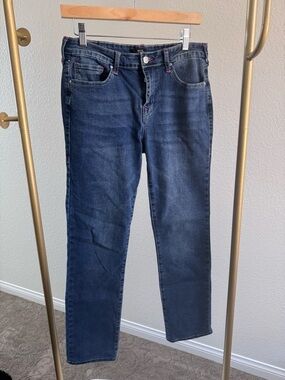 True Religion Women's Billie Mid Rise Straight-Leg Jeans